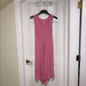 Isabel Maternity pink and white striped dress